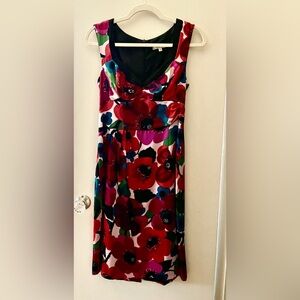 Beautiful Nanette Lepore silk poppy print dress.